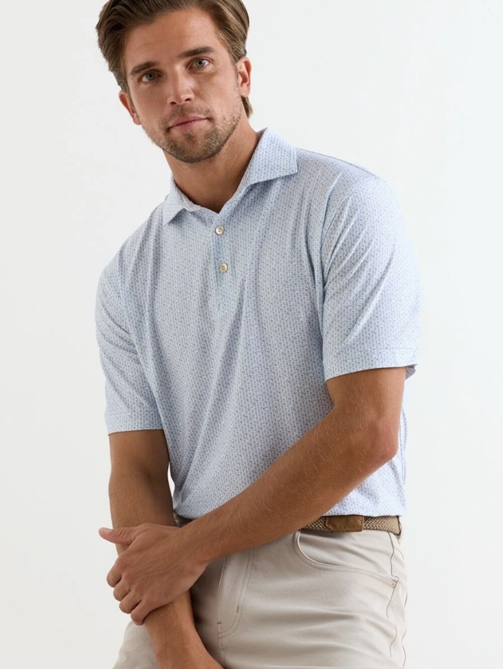 Peter Millar Summer Confort Performance Jersey Polo Golf Shirt Large